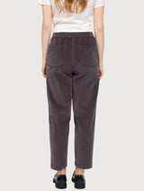 Trouser Corduroy Dark Purple Woman Cotton | Mazine