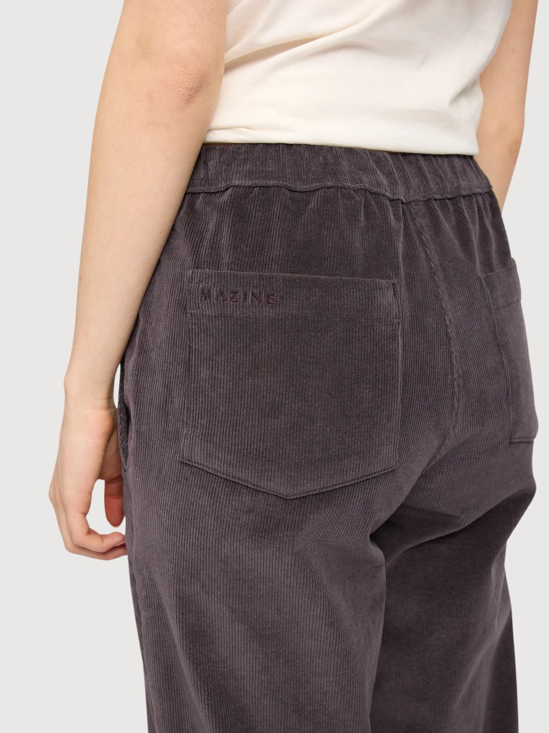 Trouser Corduroy Dark Purple Woman Cotton | Mazine