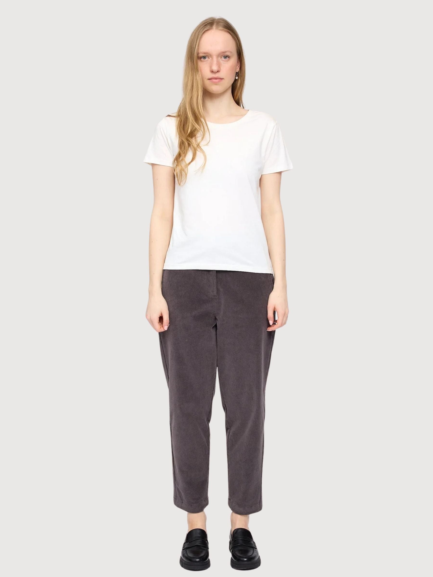 Trouser Corduroy Dark Purple Woman Cotton | Mazine