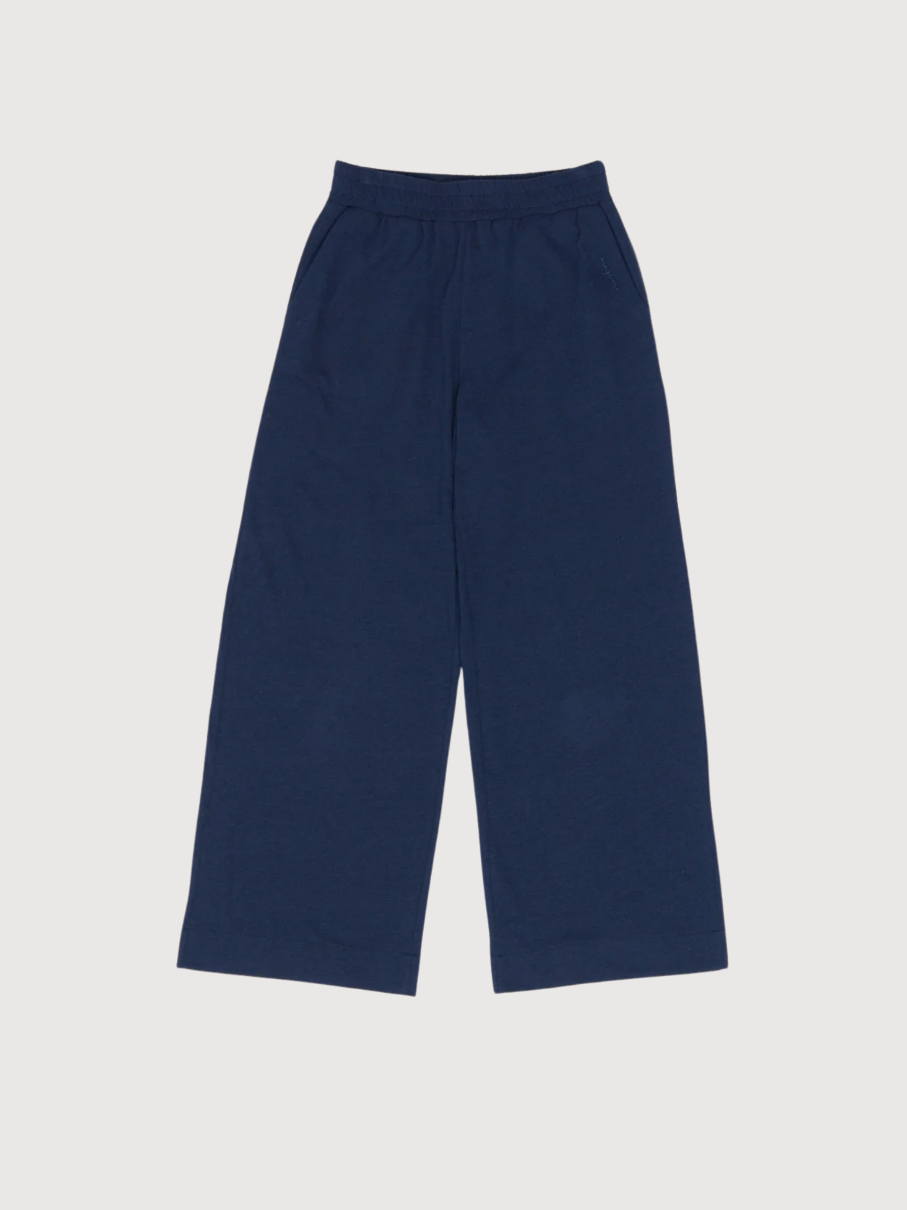 Trouser Wide Leg Jersey Dark Blue Woman | Mazine