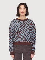 Pullover Zebra Multicolor Woman Cotton | Mazine