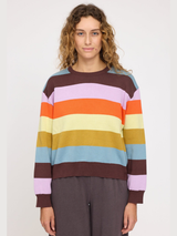 Pullover Donna Cotone Righe Multicolore | Mazine