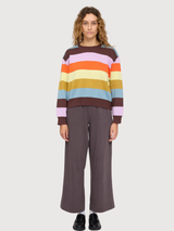 Pullover Donna Cotone Righe Multicolore | Mazine
