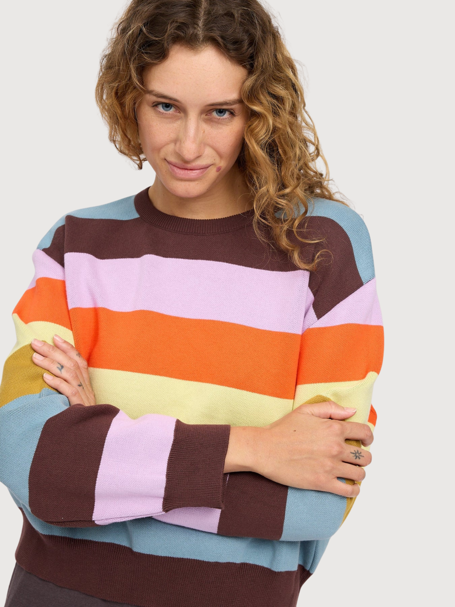 Pullover Striped Multicolor Woman Cotton | Mazine