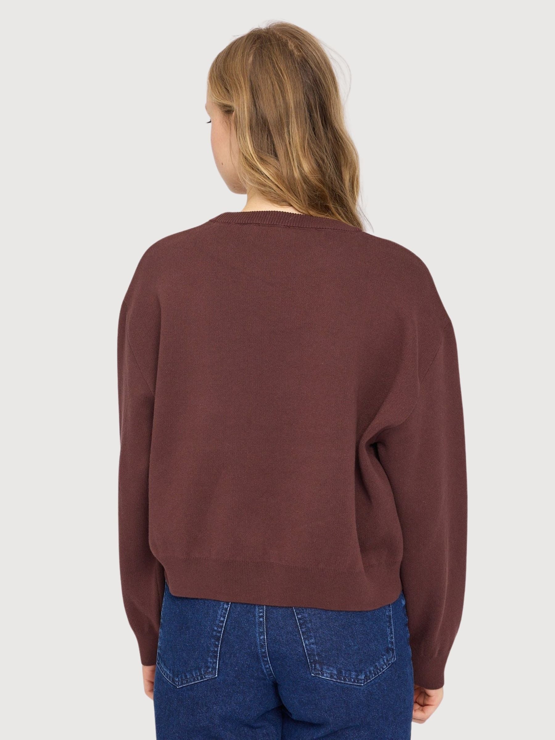 Pullover Icon Marrone Donna Cotone | Mazine