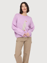Pullover Icon Light Purple Woman Cotton | Mazine