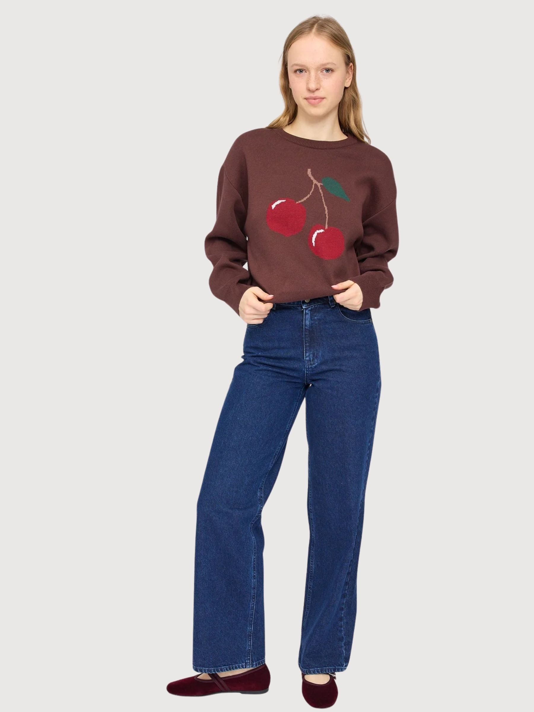 Pullover Icon Marrone Donna Cotone | Mazine