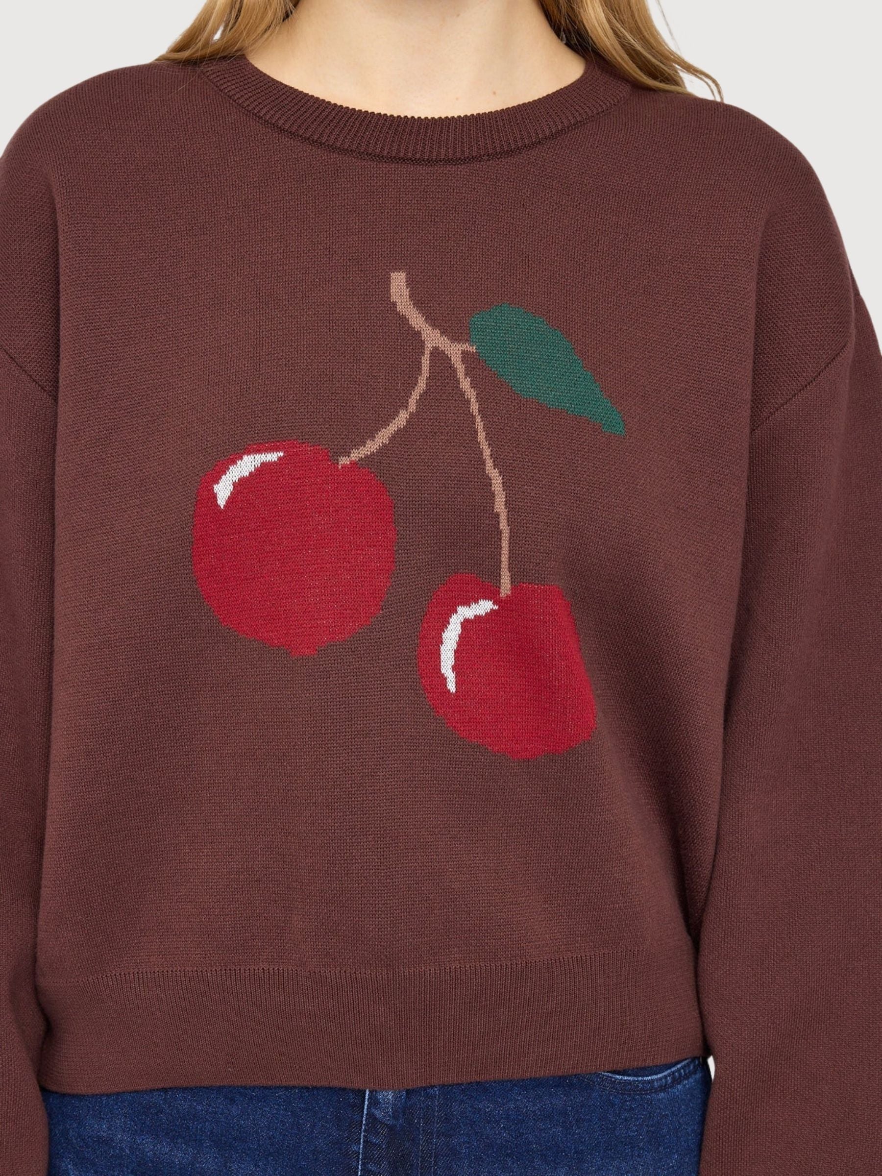 Pullover Icon Marrone Donna Cotone | Mazine