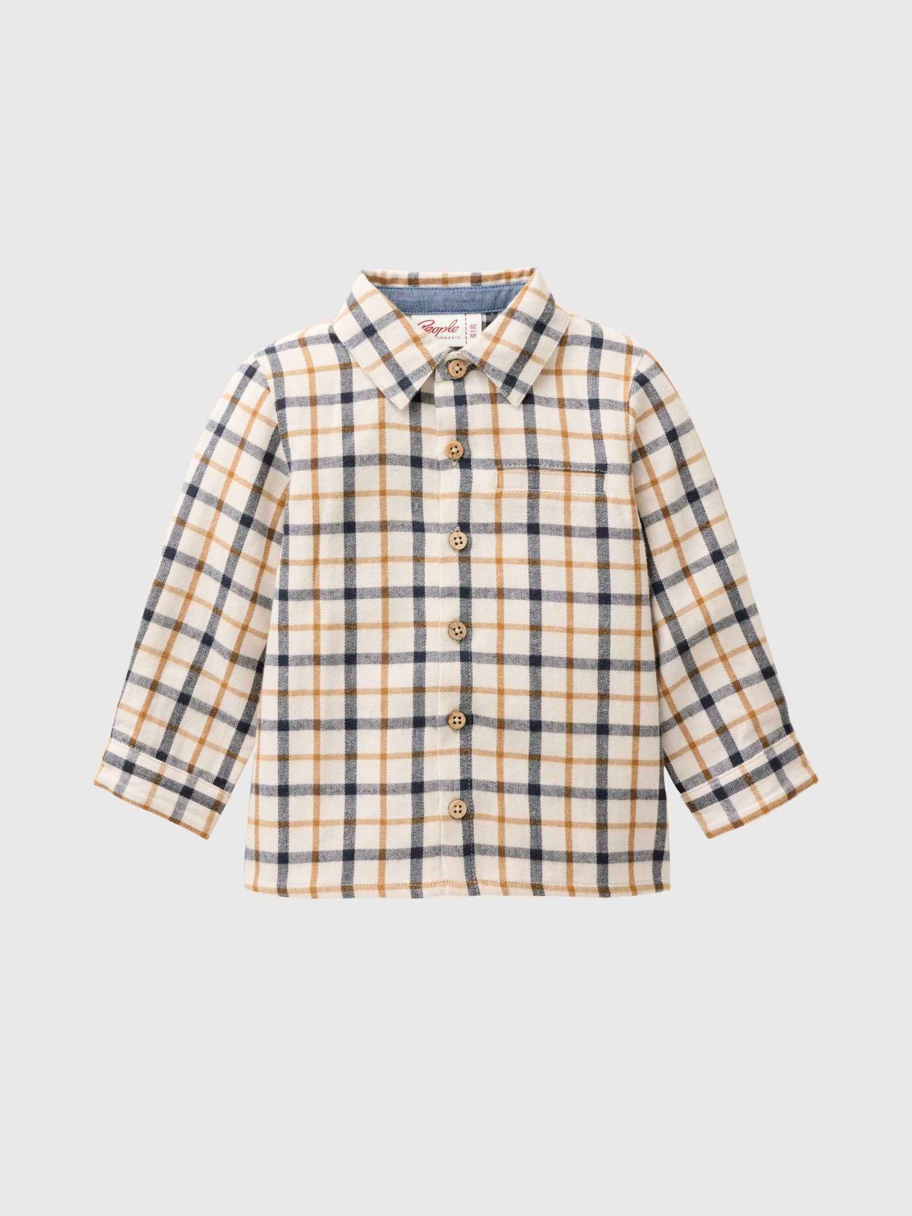 Babyhemd aus Flanell, Beige | People Wear Organic