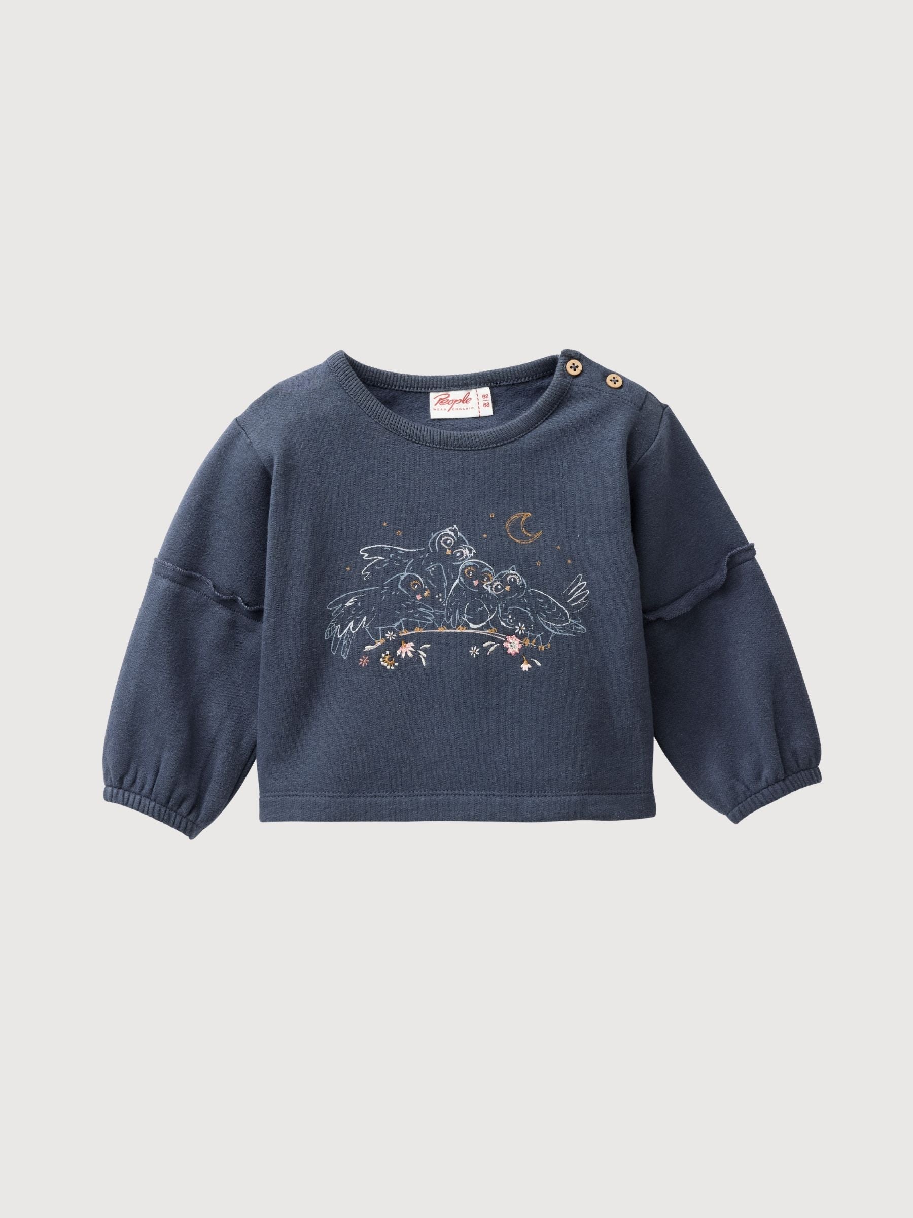 Baby-Sweatshirt, dunkelblau | People Wear Organic
