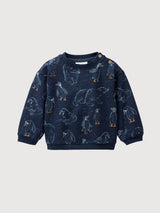Sweatshirt Pullover Blue Baby | People Wear Organic