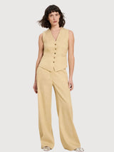 Vest OCS Khaki Linen/Cotton | Lanius