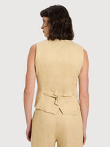 Vest OCS Khaki Linen/Cotton | Lanius