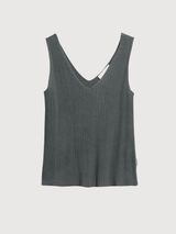 Top Knit Linen Blend Space Steel | Armedangels