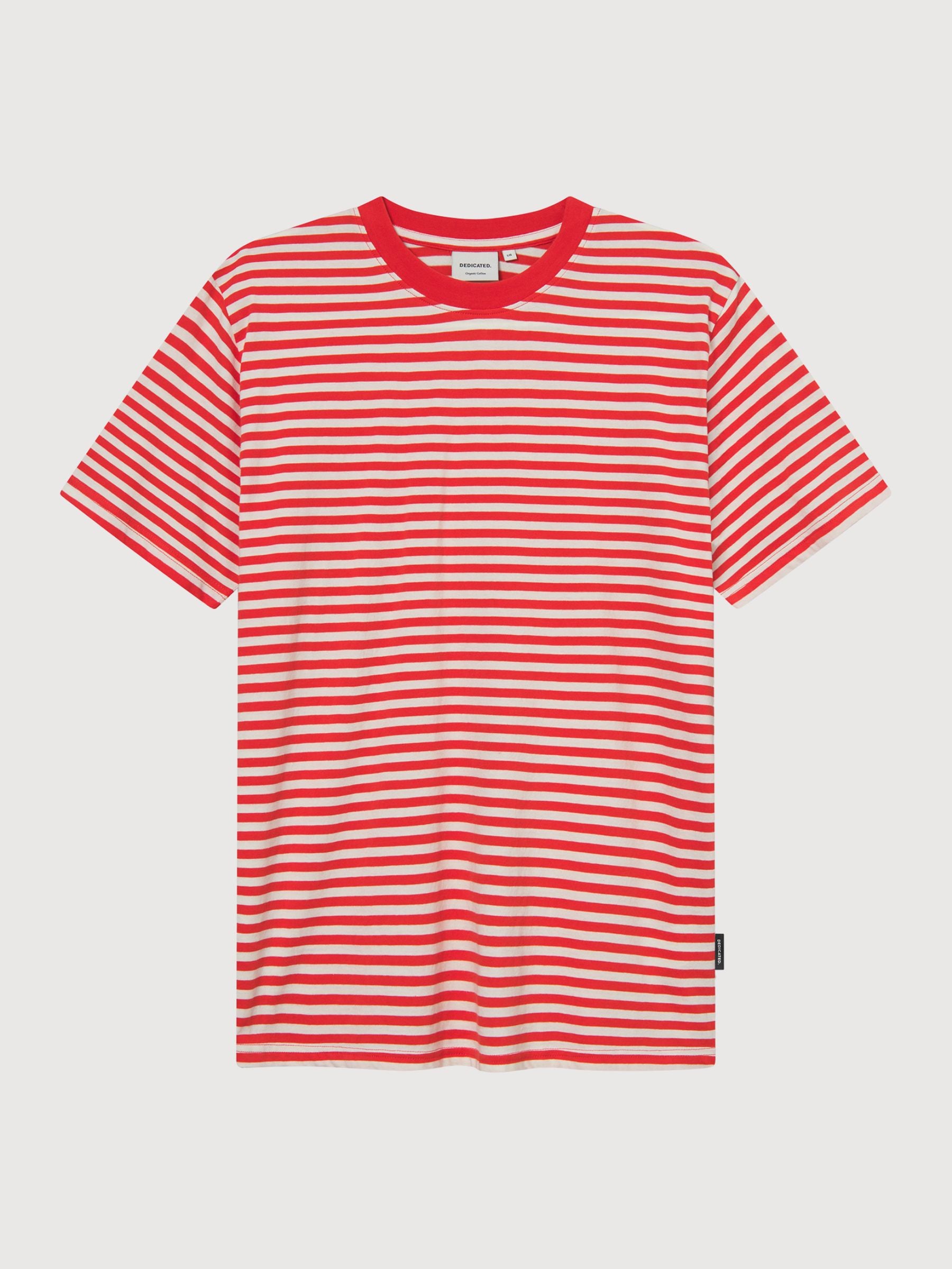 T-shirt Stockholm Stripes GrenadineRed | Dedicated