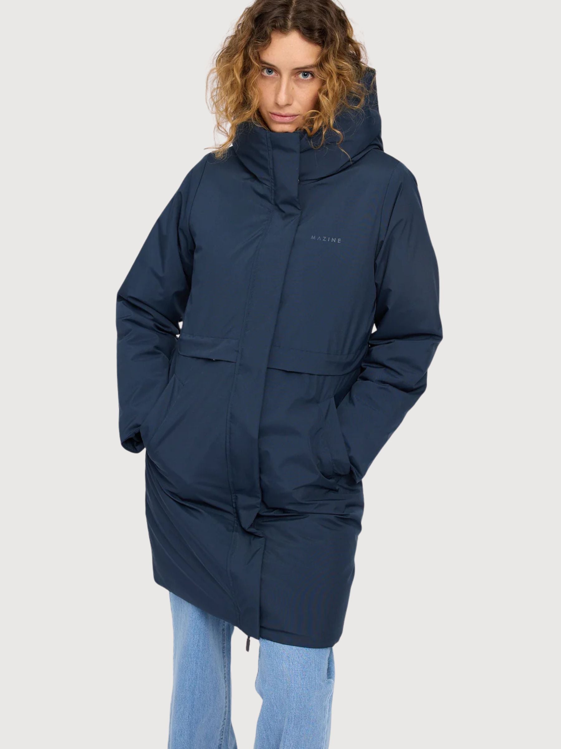 Parka imbottito Basic Blu scuro | Mazine