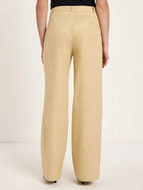 Trouser Marlene Khaki/Creme Linen/Cotton | Lanius