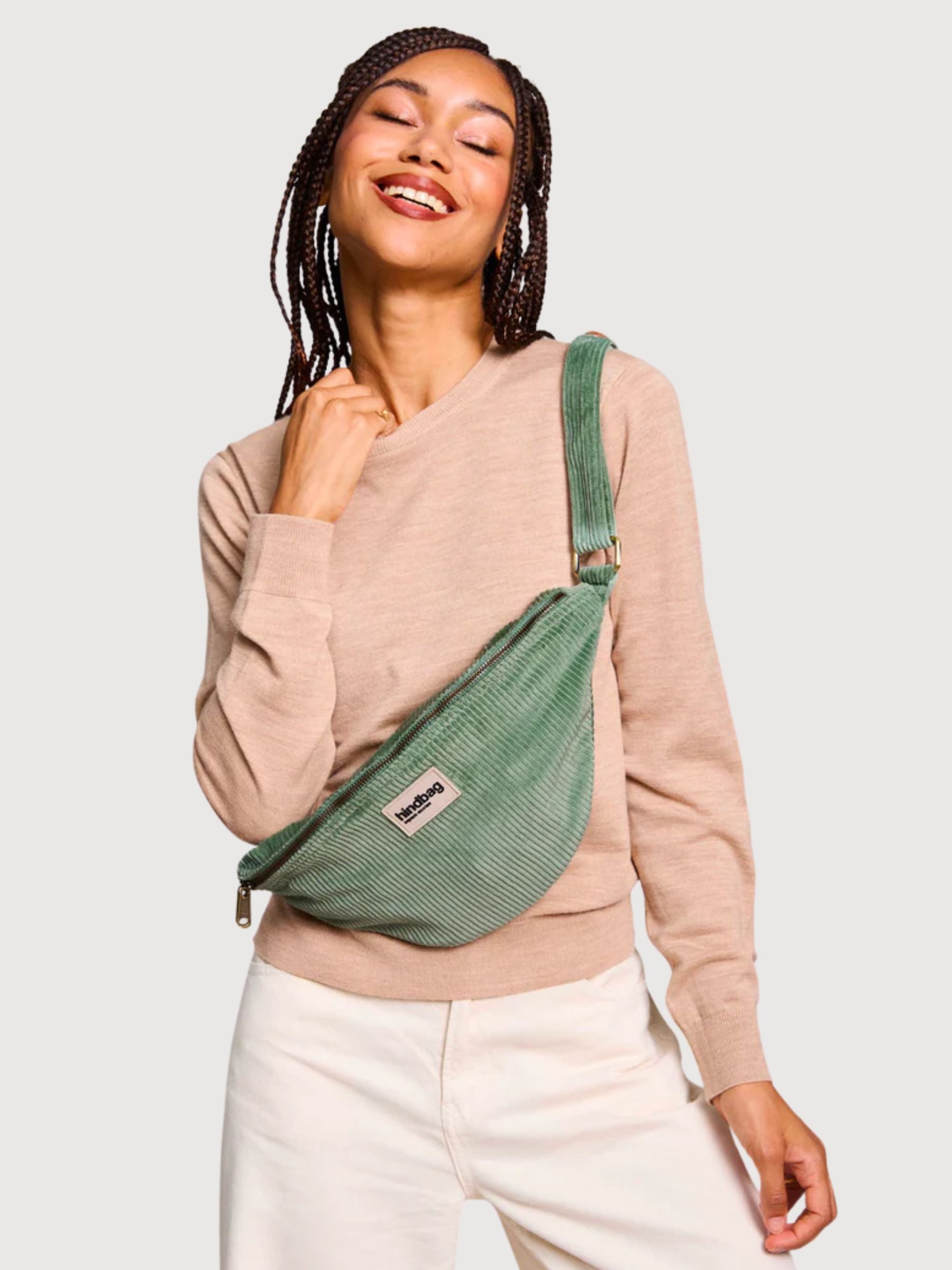 Sasha Leopard Velours Verde | Hindbag