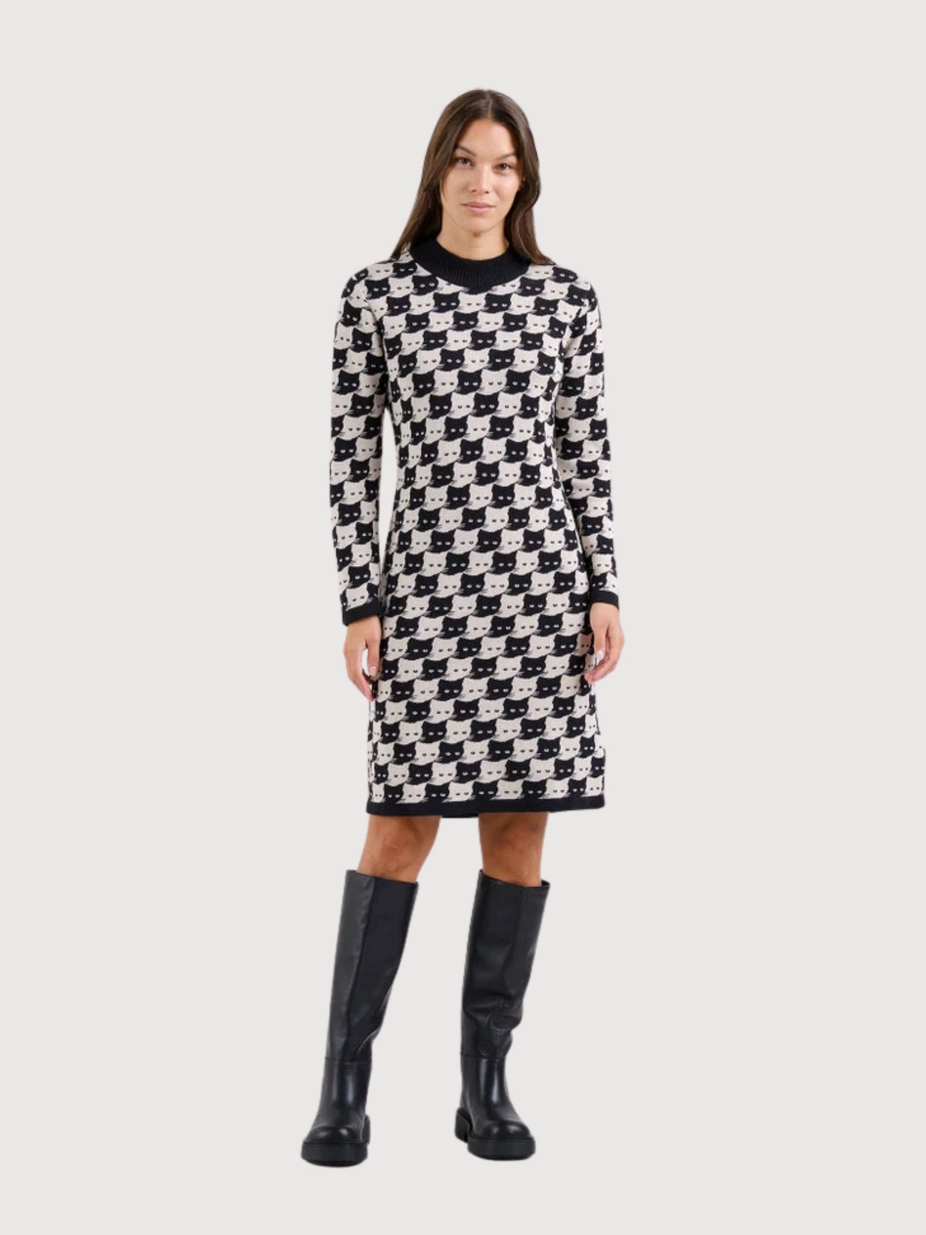 Dress La Peppita Cats Oat White | Dedicated