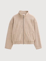 Jacket Fleece Dark Sand for Women | PEOPLE WEAR ORGANIC