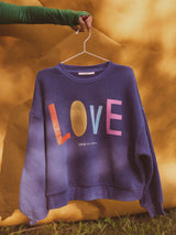 Sweatshirt Statement Blue in organic cotton| Lanius
