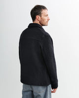 Entspannte Overshirt aus Bio-Wollmischung in Tiefschwarz | ROTHOLZ