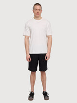 T-Shirt „Freier Tag“ mit Rückendruck in Offwhite/Orange | Mazine
