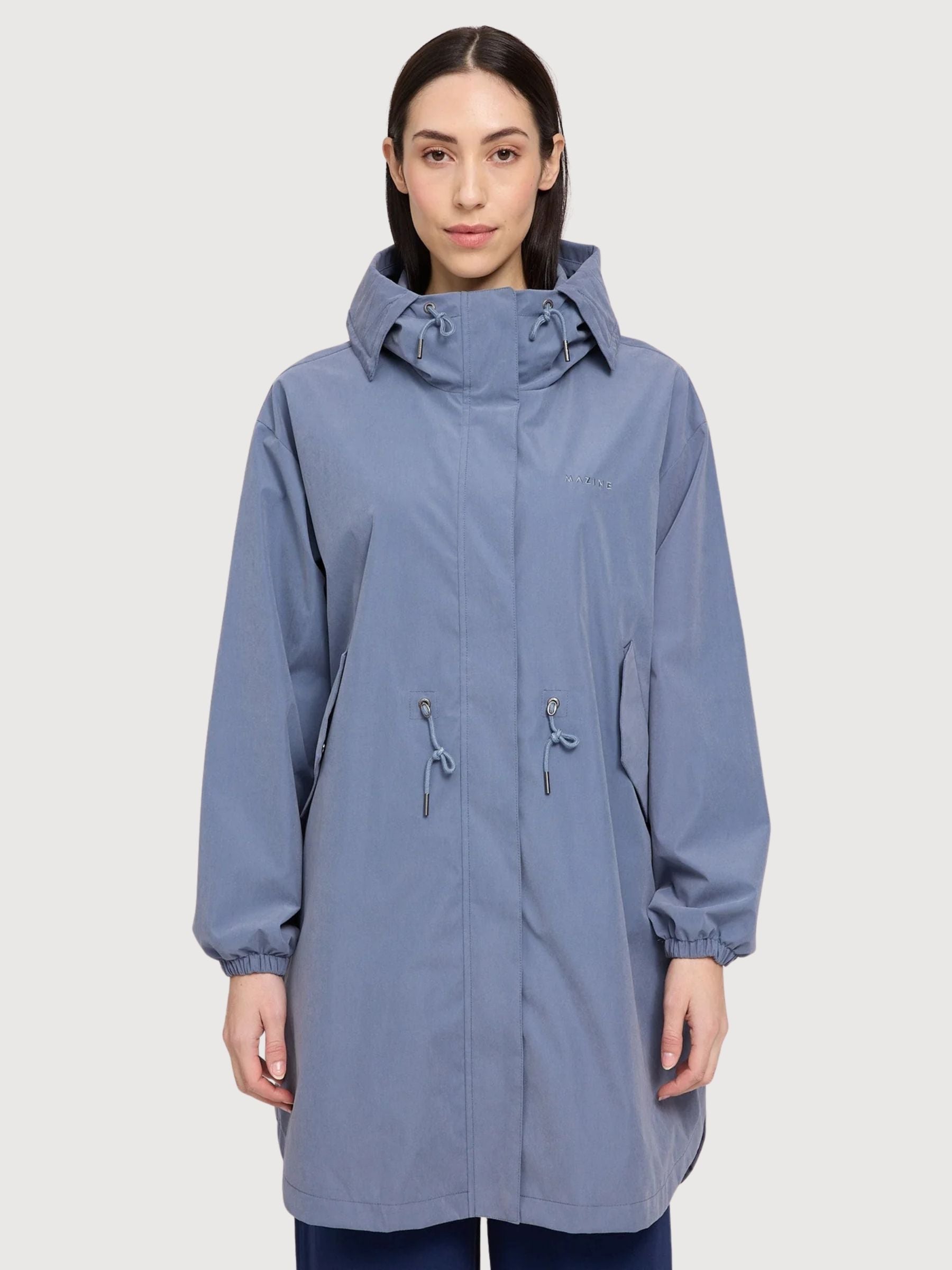 Parka leggero vestibilità ampia donna blu ardesia | Mazine