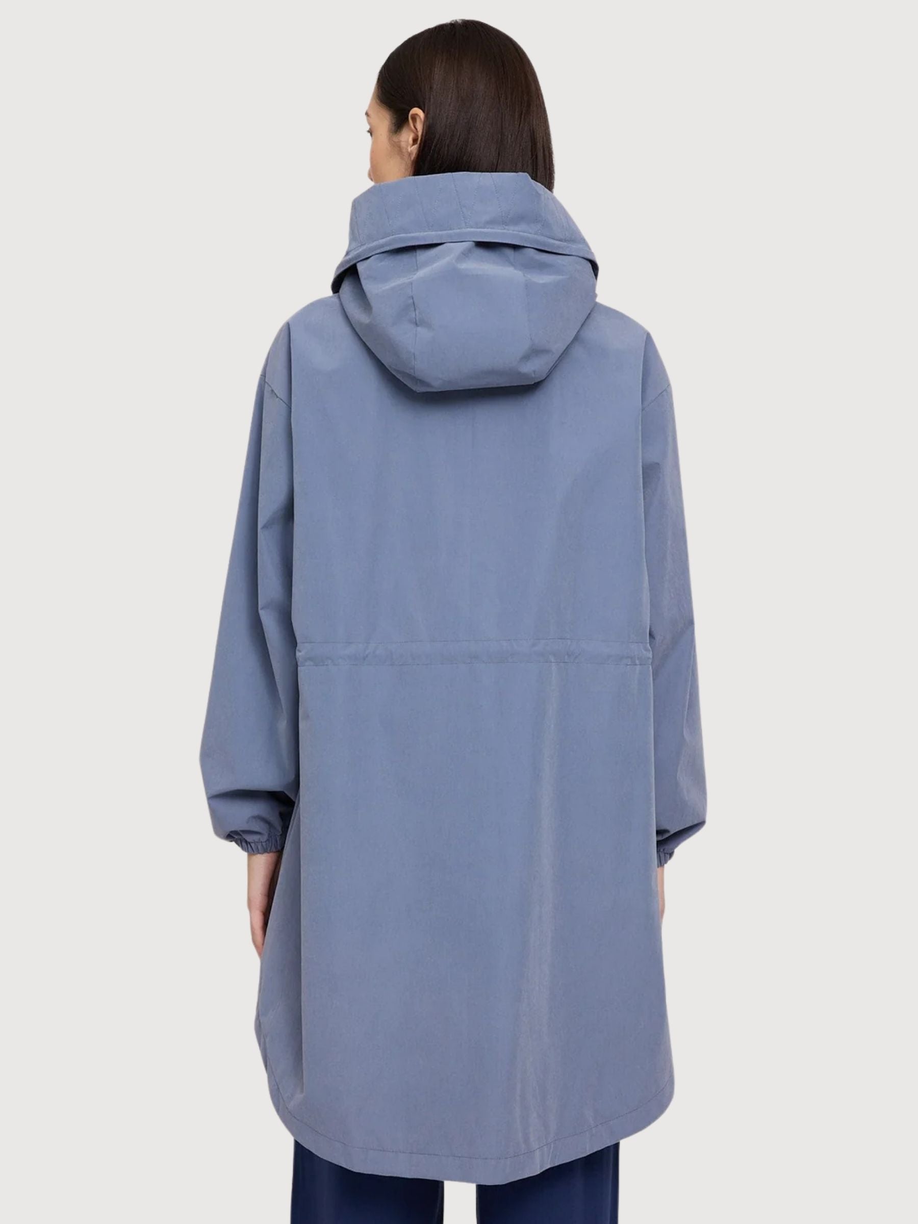 Parka leggero vestibilità ampia donna blu ardesia | Mazine