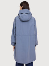 Parka leggero vestibilità ampia donna blu ardesia | Mazine