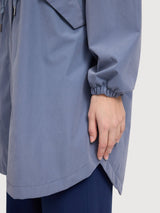 Parka leggero vestibilità ampia donna blu ardesia | Mazine