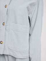Jacket Corduroy Woman Cotton Pearl Blue | Mazine