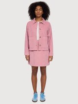 Jacket Corduroy Woman Cotton Blush Pink | Mazine