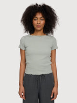 T-Shirt Babylock Hems Woman Eucalyptus | Mazine