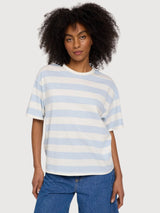 T-shirt a righe Bold Woman Pastel Blue/white | Mazine