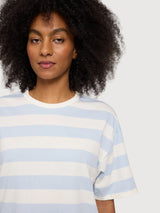T-shirt a righe Bold Woman Pastel Blue/white | Mazine