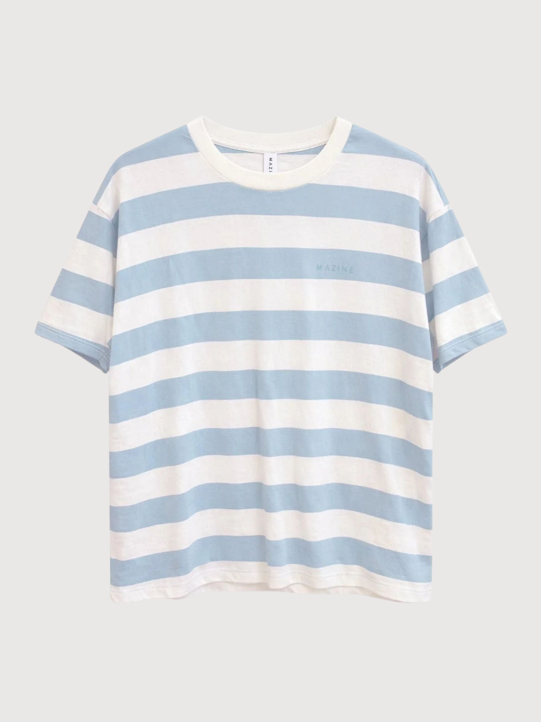 T-shirt a righe Bold Woman Pastel Blue/white | Mazine