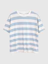 T-shirt a righe Bold Woman Pastel Blue/white | Mazine