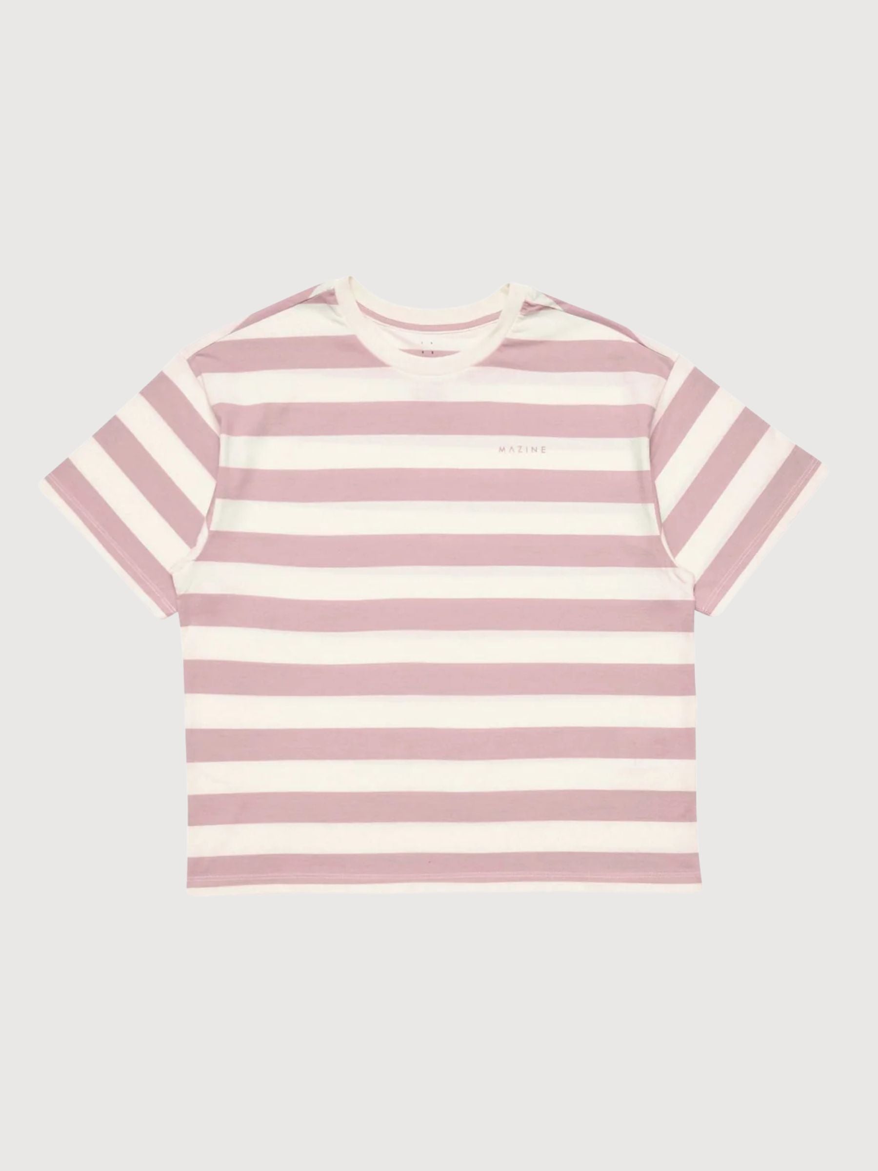 T-shirt da donna a righe audaci color orchidea/bianco | Rivista