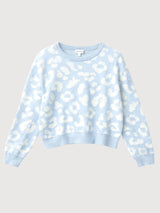 Pullover Leo Jacquard Dream Blu/Bianco | Mazine
