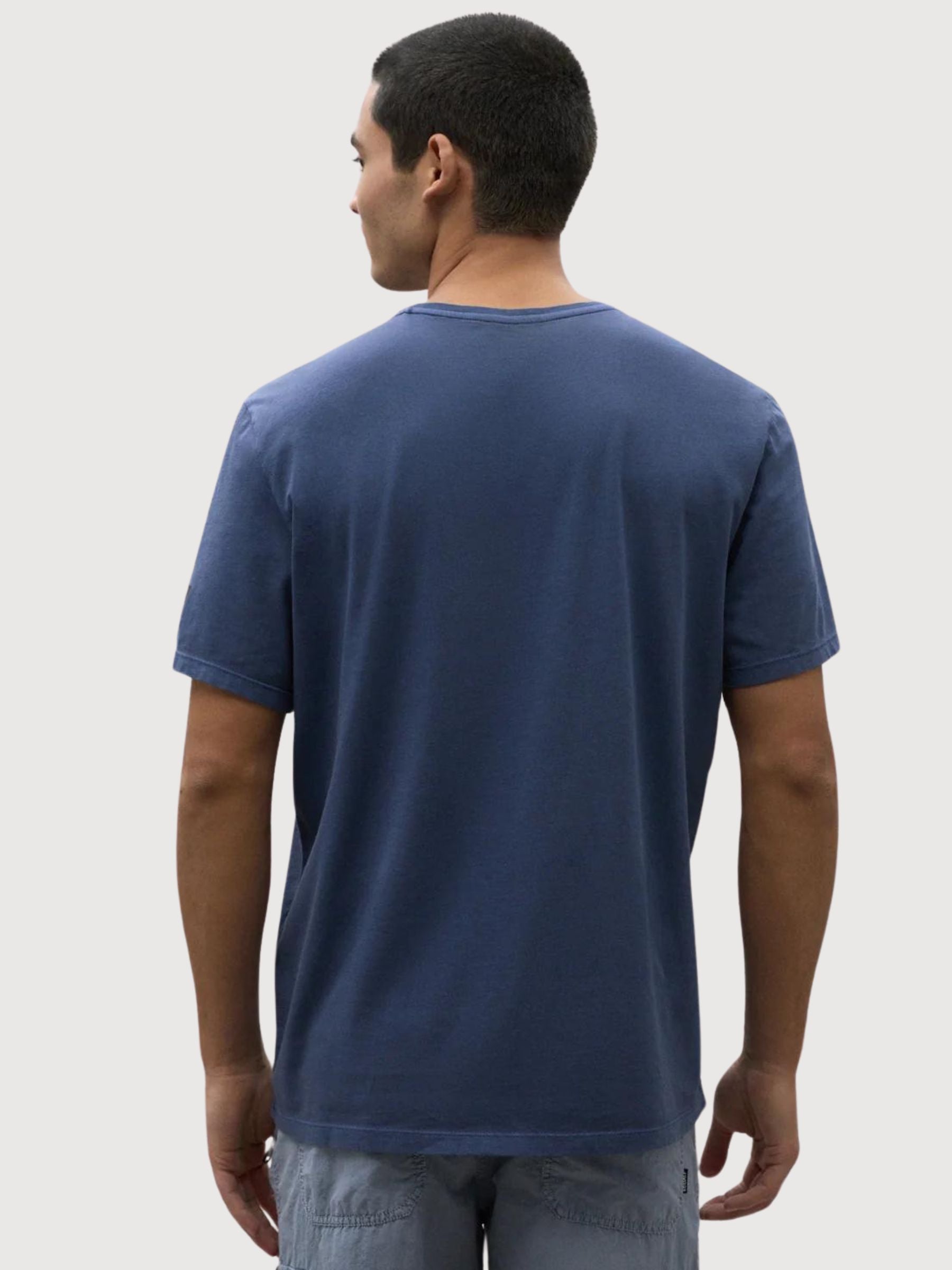 T-Shirt Vent Blue in Recycled Cotton | Ecoalf