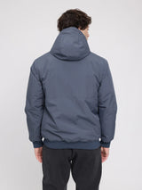 MAZINE padded Night Flight men's jacket with quilted design, featuring a sleek black exterior and stylish collar detail.