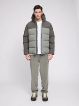 Jacket Block Puffer Beluga/Bottle | MAZINE