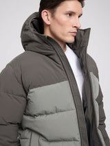 Jacket Block Puffer Beluga/Bottle | MAZINE