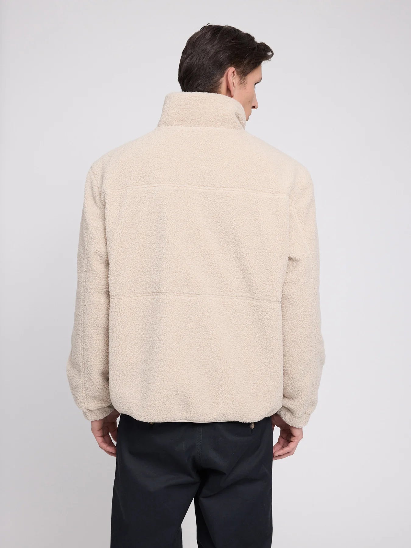 Light natural and bottle-colored padded Teddy jacket from MAZINE featuring a cozy sherpa exterior and stylish design.