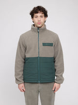 Fabric Block Jacket Eucalyptus/Forest | MAZINE