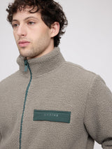 Fabric Block Jacket Eucalyptus/Forest | MAZINE