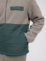 Fabric Block Jacket Eucalyptus/Forest | MAZINE