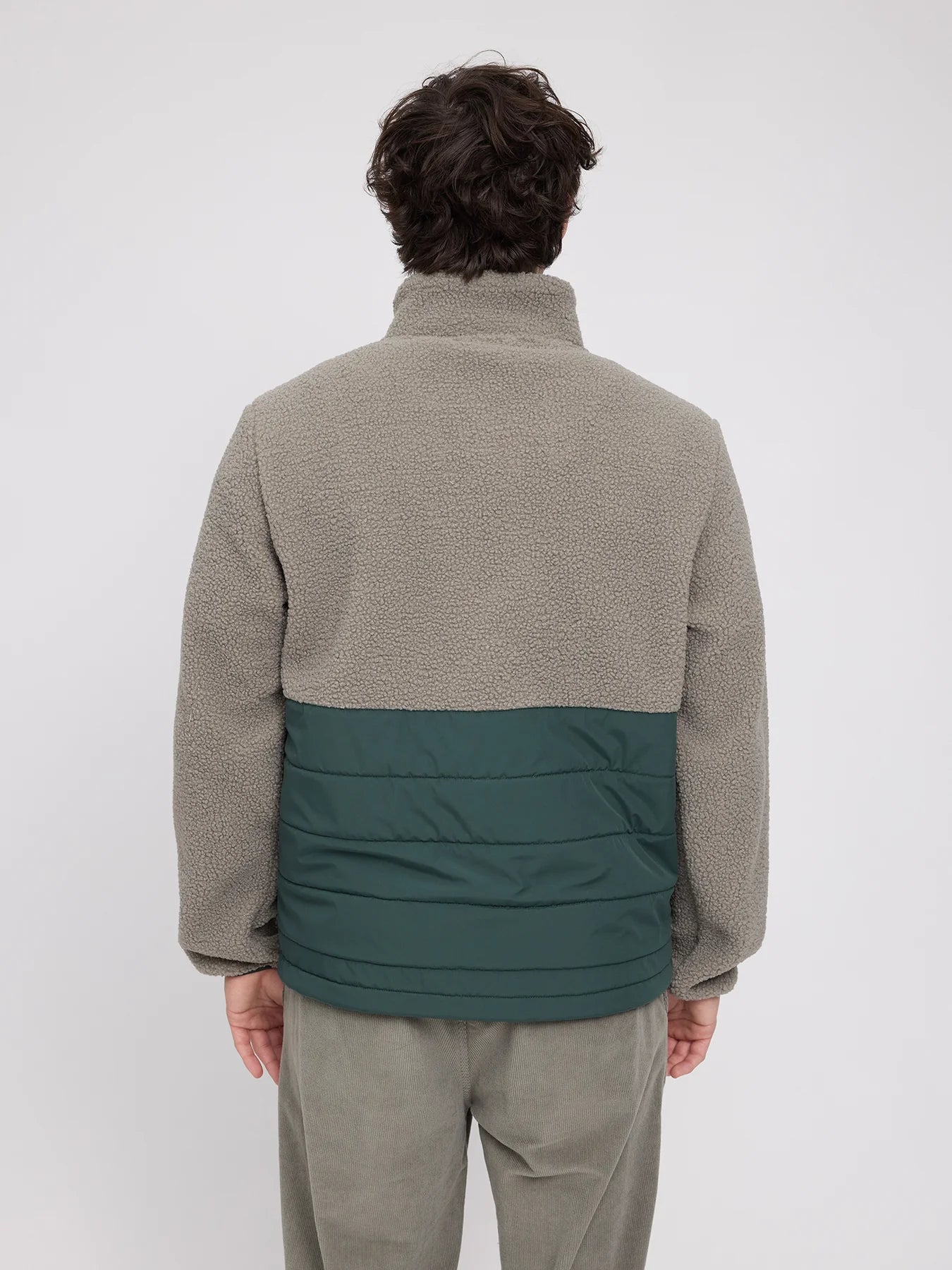 Fabric Block Jacket Eucalyptus/Forest | MAZINE