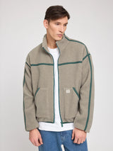 Jacket ContrastTape Sherpa Eucalyptus Man | MAZINE